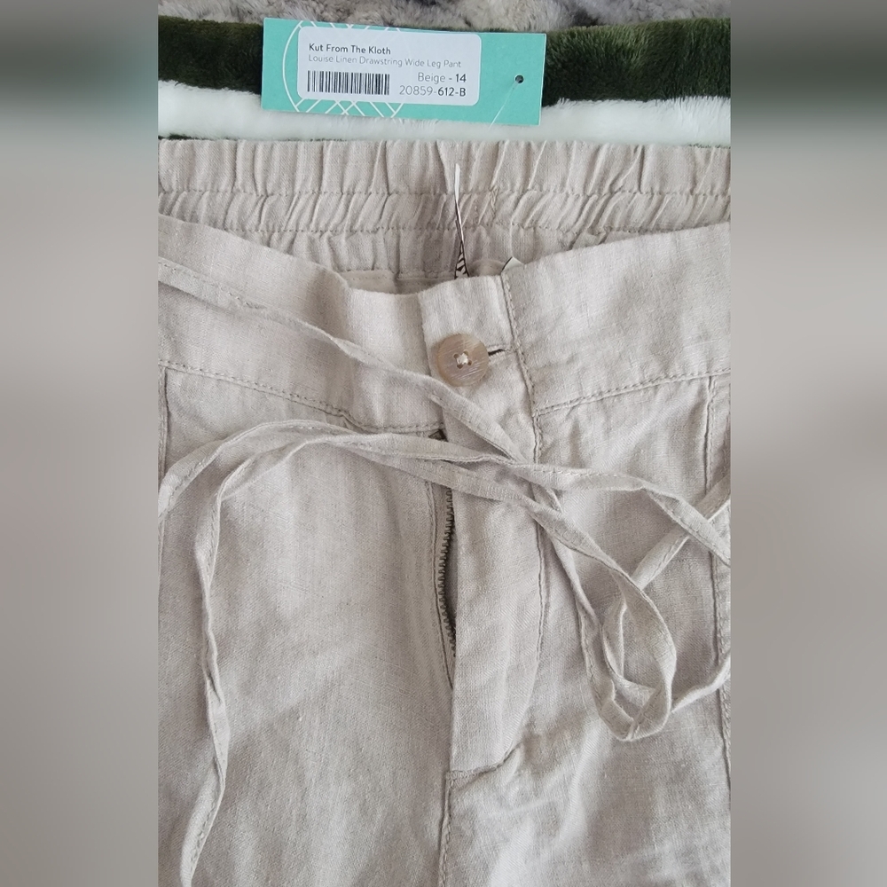 NWT Women's Linen Wide Leg Pants - Picture 2 of 4
